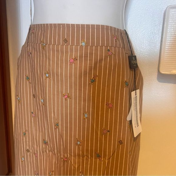 Fendi Tan Floral Mini Skirt - Picture 11 of 11